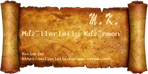 Müllerleily Kármen névjegykártya